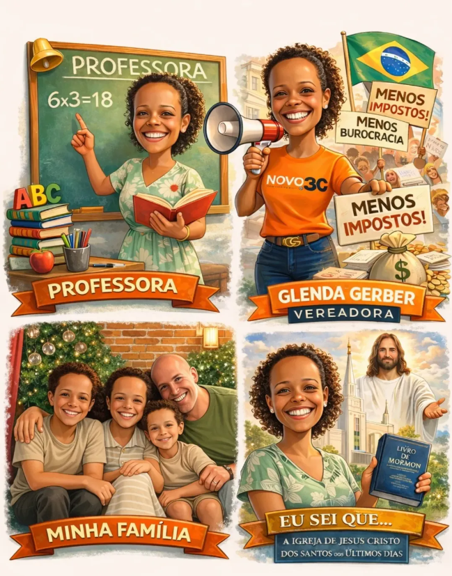 Glenda Gerber em atividade de campanha